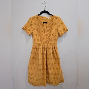 Madewell Scalloped Eyelet Midi Dress